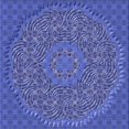 thumbnail image 1 of Ahgly Tapis d'Intérieur Lavable en Machine Carré Transitionnel Bleu Ciel, 5 Pieds Carré, 1 of 7