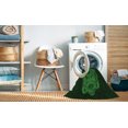 thumbnail image 2 of Ahgly Company Tapis d'Intérieur Lavables à la Machine, Carrés, Transitionnels, Verts, Tapis de Zone, 3 Pieds Carré, 2 of 7