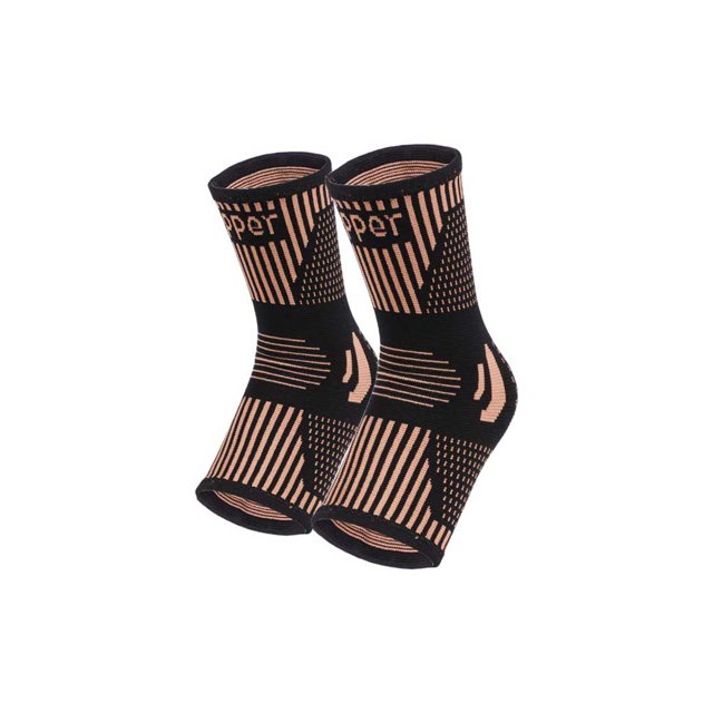 Ankles Brace Sweat-absorbing Nonslip Sports Sock Elastic Breathable Compression Protective Unisex Gym Injury Recovery Support Stripe L