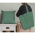 thumbnail image 5 of Soimoi Green Poly Georgette Fabric Stripe & Love Text Print Fabric by the Yard 52 Inch Wide, 5 of 5