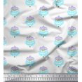 thumbnail image 1 of Soimoi Poly Georgette Fabric Leaves & Floral Block Decor Fabric Printed Yard 42 Inch Wide, 1 of 3