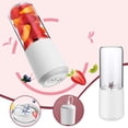 thumbnail image 1 of Wuztai 400ml USB Rechargeable Mini Juicer, Portable Juicing Cup with Six-Blade Head, Large Capacity Glass Personal Blender for Smoothies Travel Home Office, 1 of 7