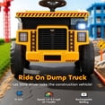 thumbnail image 4 of Qaba Kids Ride On Dump Truck, 12V Ride On Toy with Electric Dump Bed, Yellow, 4 of 10