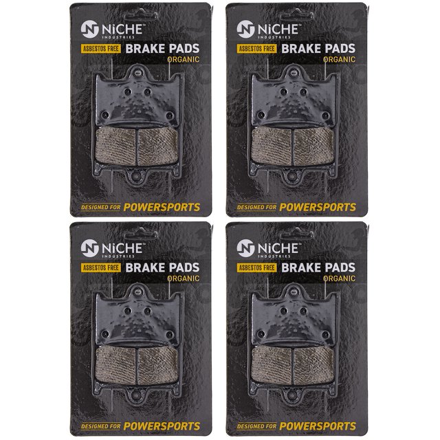 Niche Front Brake Pad Set for Yamaha YZF R6S Organic Motorcycle 4 Pack 519-KPA2406D