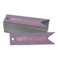 thumbnail image 1 of Inkdotpot Pack Of 100 Happy Holiday Favor Paper Tags Craft Real Rose Gold Foil Hang Tags, 1 of 6