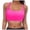 Hot Pink, variant on Women's Lace-Up Swimwear Tops - Underwire Full Coverage Bikini Top with Push-Up Design and Tie Back - Adjustable Straps and Removable Pads