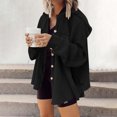 thumbnail image 2 of FAIWAD Womens Long Sleeve Hooded Jacket Plus Size Button Down Patchwork Fall Winter Trendy Clothes, 2 of 6