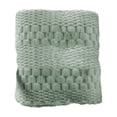 thumbnail image 2 of Couverture Polaire Douce et Épaisse - Plaid Douillet pour Lit et Canapé, en Polyester, pour un Confort Optimal à la Maison, Vert, JKODE, 2 of 9