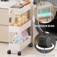 thumbnail image 4 of Laundry Room Organizer Slim Rolling Organizer Bathroom Laundry Narrow Wheels Laundry Room Shelves, 4 of 6
