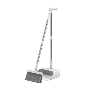 TopLLC Ensemble de poêle à poussière ménager combiné Mop plancher balayage non bâton cheveux scraping doux brossé brosse balais