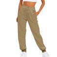 thumbnail image 1 of Innerwin Trousers Solid Color Ladies Bottoms Holiday Straight Leg Lounge Sweatpants Dark Brown 3XL, 1 of 3