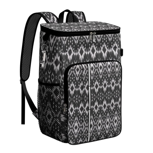 Bohemian Style Insulated Cooler Backpack - 20L Soft Cooler Bag, Boho Chic Design for Outdoor
