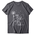 thumbnail image 2 of T-shirt Décontracté pour Femme à Manches Courtes avec Imprimé de Lettres, 2 of 3