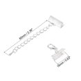 thumbnail image 2 of Unique Bargains 10Set Ribbon Crimp Clamp Ends Lobster Claw Clasps & Chain 16mm Silver White for DIY, 2 of 7