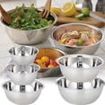 thumbnail image 1 of Wzzjkit Mixing Bowls Rust Steel Thickened Multi-functional Large Basin Stainless Steel Basin Set Soup Basin Stainless Steel Water Basin Mixing Bowl 1500ml, 1 of 3
