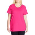 thumbnail image 2 of Just My Size T-Shirt Col Rond à Manches Courtes en Jersey de Coton pour Femmes, 5X, Amarante, 2 of 4