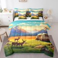 thumbnail image 1 of YST Ensemble de Douillette Aventure Faune 7 Pcs Lit en Sac, Format Grand Lit, Polyester, 1 of 5