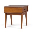 thumbnail image 5 of SIMPLIHOME Draper Table d'Appoint Rectangulaire en Bois Franc Massif de 22 Pouces de Large Style Milieu du Siècle Moderne en Brun Teck avec Rangement, 1 Tiroir, pour le Salon et la Chambre, 5 of 5