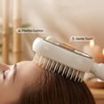 thumbnail image 4 of Rechargeable Electric Steam Hair Brush with 10ML Refillable Water Tank, Red Light Scalp Care Detangling Comb, Retractable Design for Frizz Control (White), 4 of 8