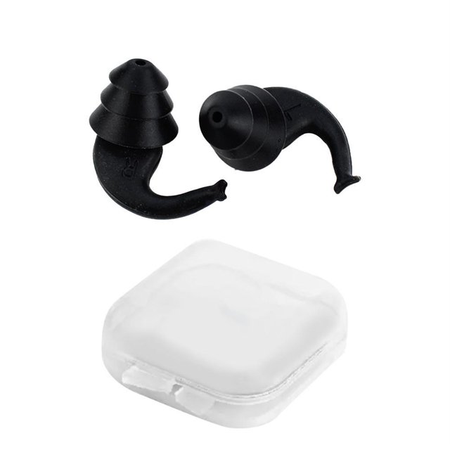 2x Bouchons d'Oreilles de Sommeil Imperméables Portables Doux Réduction du Bruit Natation P4E8