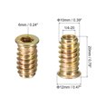 thumbnail image 2 of Unique Bargains 1/4-20 x 20mm Threaded Inserts Nuts, 100 Pack Wood Insert Nuts with Hex Wrench, 2 of 5