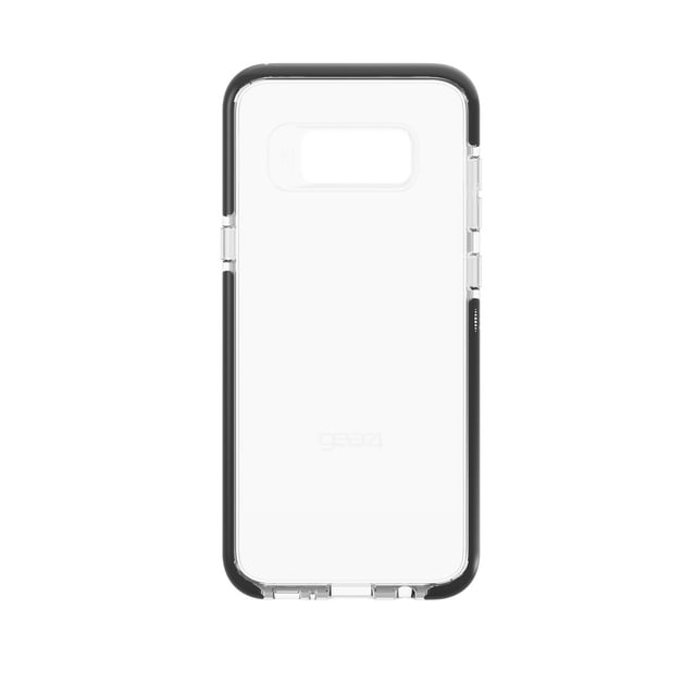 GEAR4 D3O Samsung Galaxy S8 Plus Étui Transparent/noir Piccadilly avec Technologie D3O Moulée par Injection pour une absorption des Chocs Avancée et une protection contre les Impacts. la Conception Mince et Transparente en TPU Met en Valeur la Beauté Naturelle de l'Appareil, Tandis Que la Lunette Surélevée Empêche le contact de l'Écran avec les surfaces. Certifié pour une protection contre les Chutes de Qualité Militaire jusqu'à 3 Mètres, Idéal pour Protéger Votre Téléphone Cellulaire.