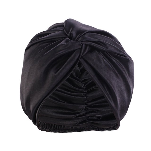CSChome Sleeping Hat Hair Care Adjustable Satin Faux Silk Bonnet Front Knot Back Adjustable Buckle Large Long Curly Hair Wrap Elastic Drawstring Beauty Hat