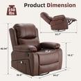 thumbnail image 3 of AECOJOY Power Lift Recliner Chair with Massage and Heat, Electric Recliner with Cup Holders and Side Pocket, Brown, 3 of 9