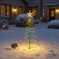 thumbnail image 1 of Bwiyojiz Home Decor Christmas Decorations Holiday Products LED Solar Lights Tree Warm Color Colored Light Two Options 8 Lighting Modes Decoration Outdoor Garden Patio 1pcs, Gifts for Mom, Green, 1 of 9