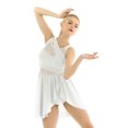 thumbnail image 2 of LiiYii Robe de Ballet Sans Manches en Maille Fluide pour Femmes Costume de Danse Lyrique pour Performance sur Scène Blanc 3TG, 2 of 8
