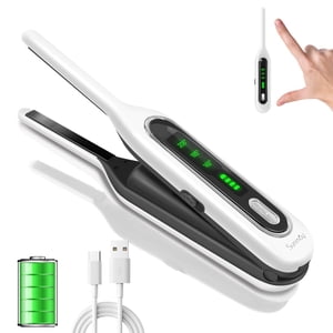 Sunmay 3/10" Cordless Mini Flat Iron Curling Iron, Pencil Flat Iron for Short Hair, Pixie Cut and Bangs, Tiny Cordless Portable Hair Straightener, Mi