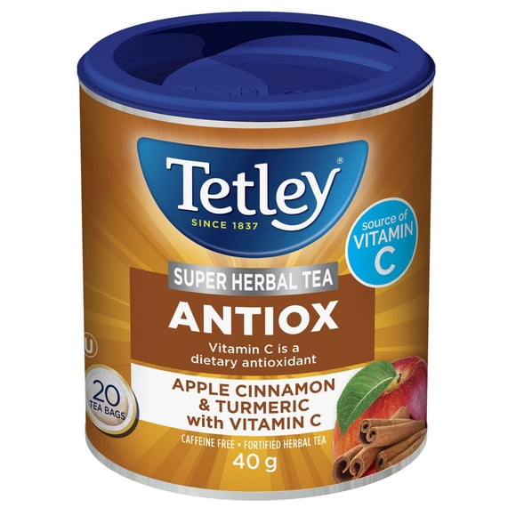 Tetley Super Herbal Tea-Antiox Apple Cinn & Tum w Vit C