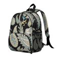 thumbnail image 3 of Chic Paisley Pattern Students Backpack - Elegant Classic Boho Vintage Retro Ethnic Floral Mandala Design, Comfortable Dual Shoulder Support Lightweight Backpack, 3 of 6