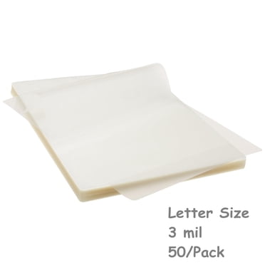 Lot de 50 Pochettes Transparentes de Laminage Thermique, Feuilles de Laminage Format Lettre 9 Pouces x 11,5 Pouces, Épaisseur 3 MIL, Fini Lustré