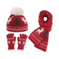 thumbnail image 1 of MesaSe Winter Warm Children Hat Plush Scarf Gloves Multi Piece Set Thickened Protection For Christmas, 1 of 14