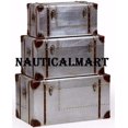 thumbnail image 1 of Nauticalmart Ensemble de Coffre en Aluminium Style Industriel Argenté, 1 of 3