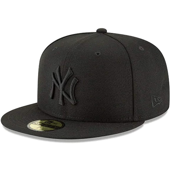 New Era 59Fifty Hat MLB Basic New York Yankees Black/Black Fitted Baseball Cap (7 1/2)