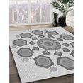thumbnail image 3 of Ahgly Company Tapis d'Intérieur Lavable à la Machine, Carré, Transitionnel, Gris, Tapis de Zone, 4 Pieds Carré, 3 of 7