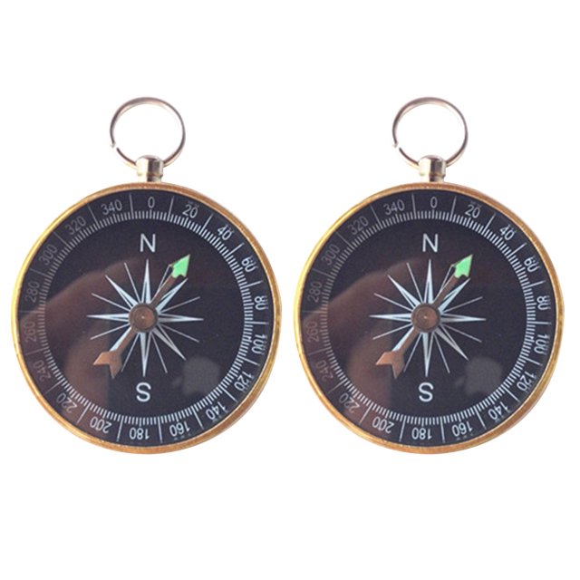FRCOLOR mini compass 2Pcs Compass Keychain Portable Pocket Keyring Decorations Birthday Wedding Party Gift Favors,1.73"X0.47"X0.47"