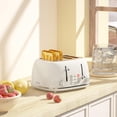 thumbnail image 3 of Toaster 4 Slice, Retro Stainless with 6 Bread Shade Settings,1.5''Wide Slots Toaster with Cancel/Defrost/Reheat Functions,Dual Independent Control Pa, 3 of 8
