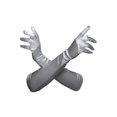 thumbnail image 1 of Gravity Threads Gants d'Opéra en Satin pour Femmes 18 Pouces Gris, 1 of 2