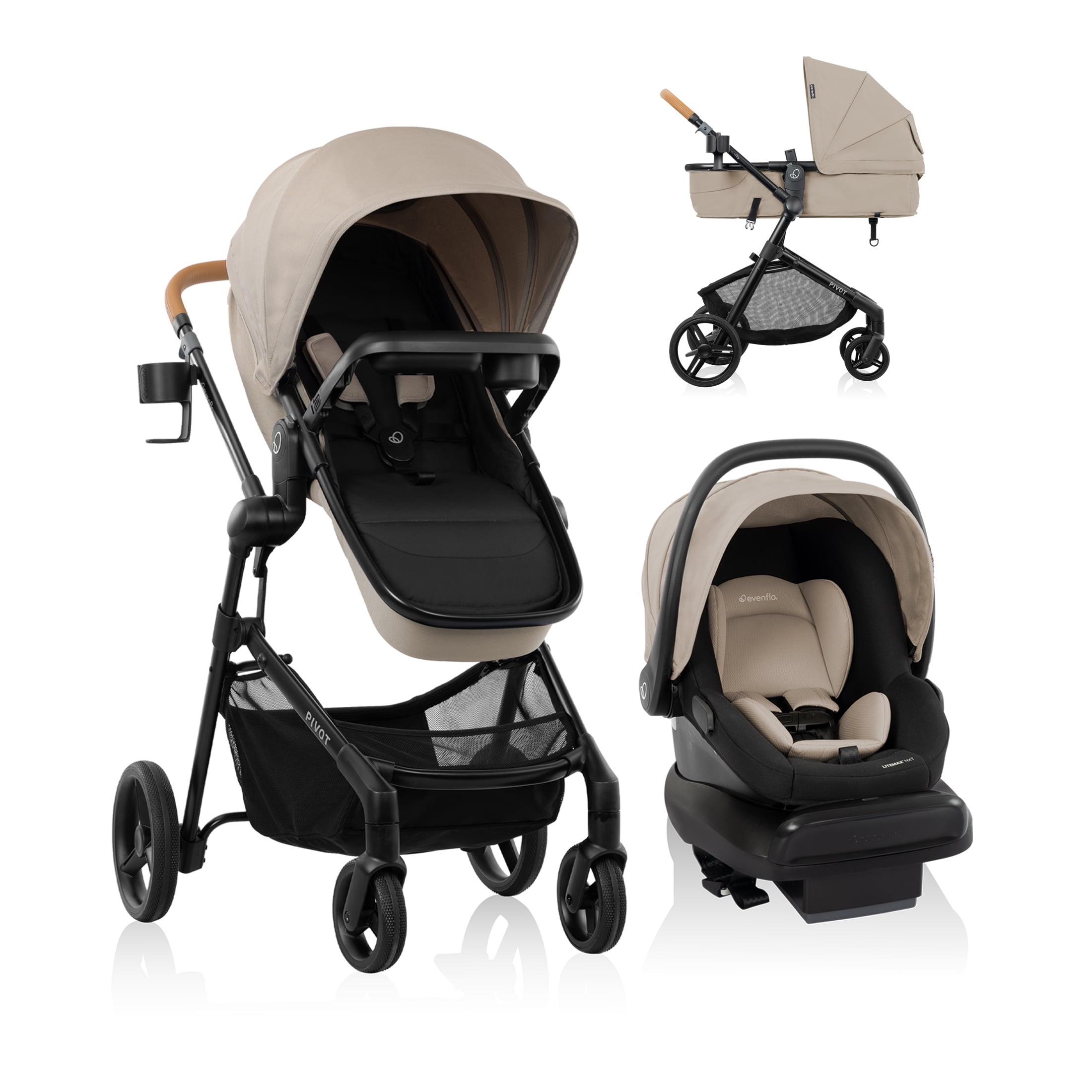 Evenflo Pivot NXT Travel System w/ LiteMax NXT Infant Car Seat (0-6 Years)