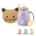 thumbnail image 1 of Cat Mug Kawaii Tea Cup with Infuser and Lid Purple Cat Ceramic Coffee Mug Cute Cool Preppy Stuff Birthday Gifts for Mom Gifts for Women Girlfriend Girls Cat Lover Gifts(13oz), 1 of 8