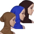 thumbnail image 3 of Bonnet Foulard Femme Couleur Unie Couverture Complète, 3 of 10