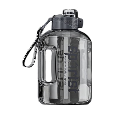 Meitianfacai Large Capacity Water Bottle Half Gallon Water Bottle BPA Free Ideal for Gym, Big Water of Jug, Reusable Sports Bottle for Men Women,Gray