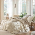 thumbnail image 3 of Bedding Duvet Cover Set Washed Cotton Linen Like Textu Breathable Durable Soft Comfy (Tannish Linen Grey Queen), 3 of 9