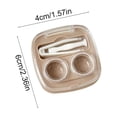 thumbnail image 2 of Beige Portable Compact Contact Lens Storage Case With Integrated Accessory Holder For Daily Use And Travel Organization, 2 of 7