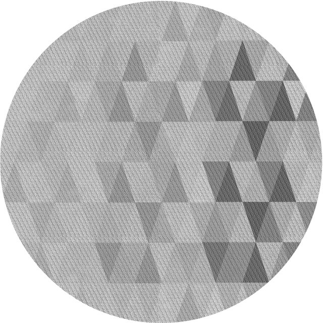 Ahgly Company Machine Washable Indoor Round Transitional Silver Gray Area Rugs, 6' Round