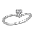 thumbnail image 1 of Miabella Diamond Accent Sterling Silver Heart Promise Ring, 1 of 5