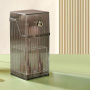 mtvxesu Makeup Brushes Set, Makeup Brush with Lid Cosmetic Tools Organizer Clear Dustproofs Cosmetic Brushes Storage with Slots Travel Makeup Brush Make up Brishes Discount Makeup Brushes!